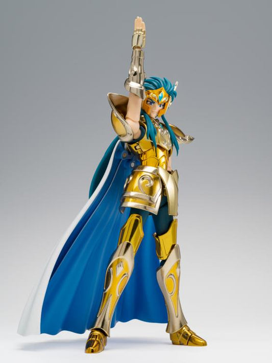 Figura Bandai Myth Cloth - Camus De Acuario Ex Revival - Vista de perfil y caja
