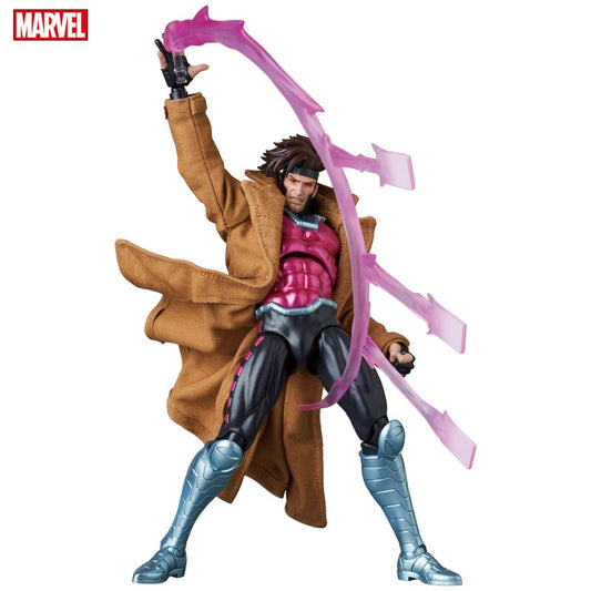 Figura Colección Anime - Gambit Comic Ver X Men Mafex - Vista de perfil y caja