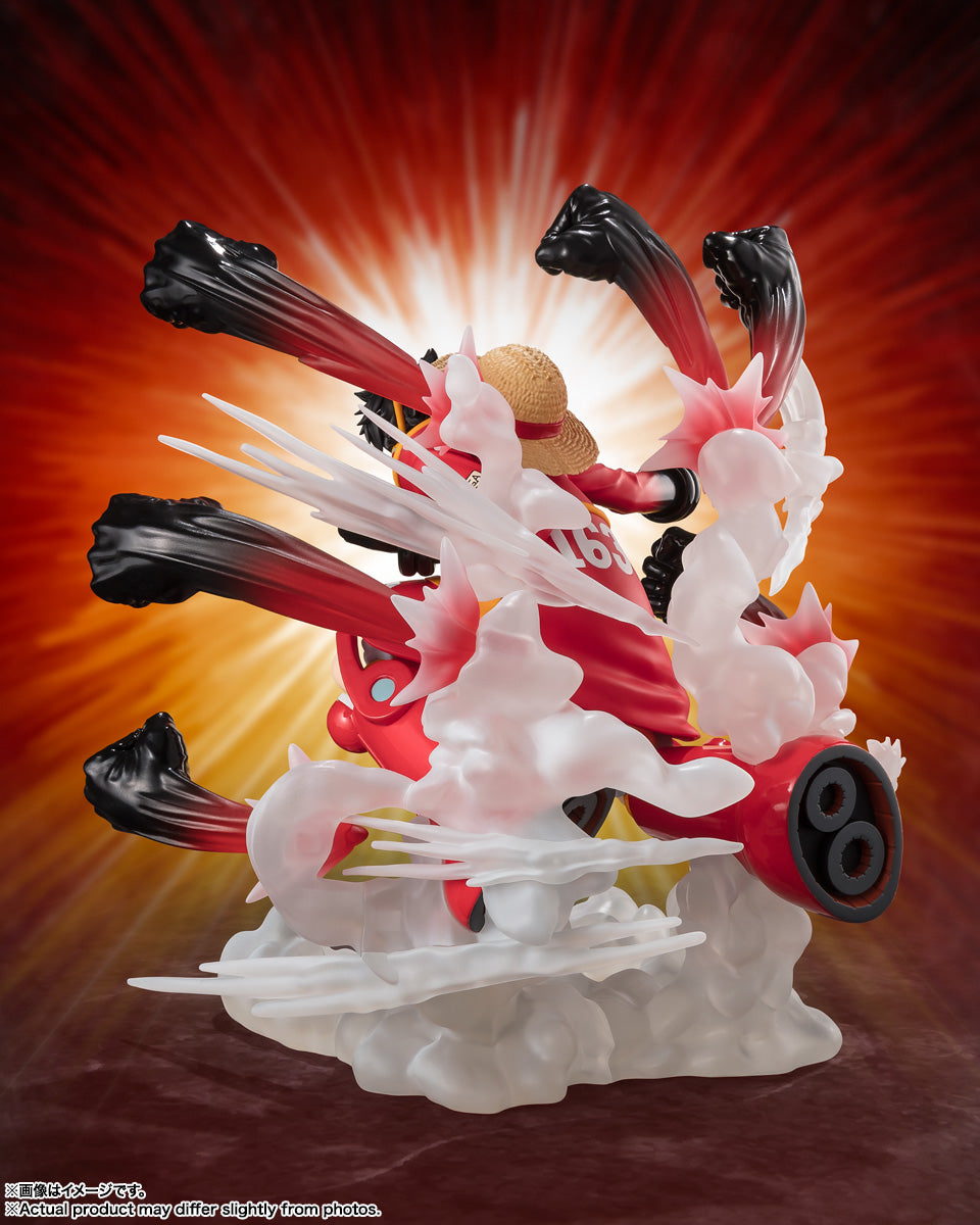 Figura Bandai - Monkey D. Luffy Batalla Extra Gum Gum Hawk Gatling Figuarts Zero - Accesorios y pose 5