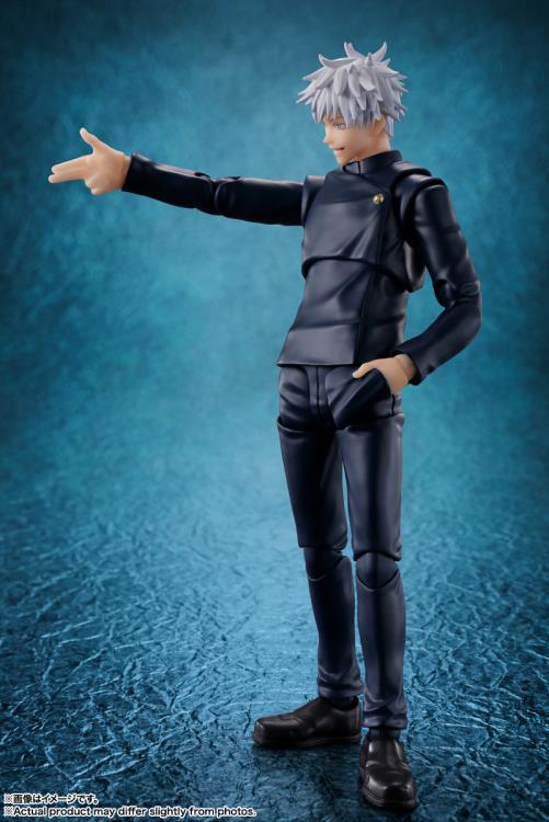 Figura Colección Anime - Satoru Gojo Jujutsu Kaisen (Tokyo High School) - Vista de perfil y caja