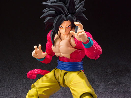 Figura Bandai - Son Goku Super Saiyan 4 - Vista de perfil y caja