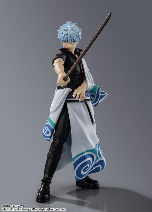 Figura Bandai S.H.Figuarts - Sakata Gintoki Gin Tama - Vista de perfil y caja