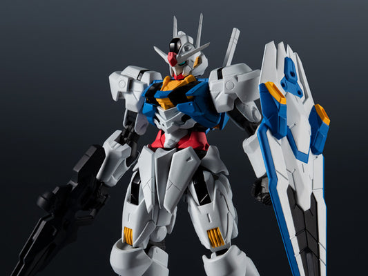 Figura Bandai Gundam Universe - Aerial Xvx 016 The Witch From Mercury Gu 27 - Vista de perfil y caja