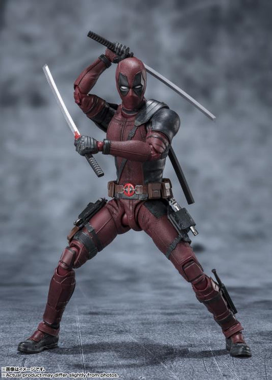 Figura Bandai S.H.Figuarts - Deadpool 2 - Vista de perfil y caja