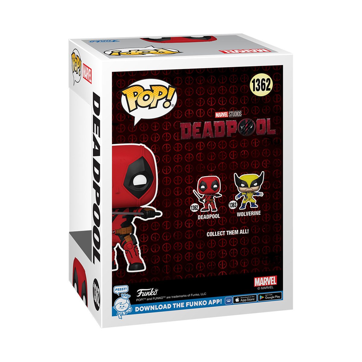DEADPOOL WHITH SWORDS #1362 FUNKO POP