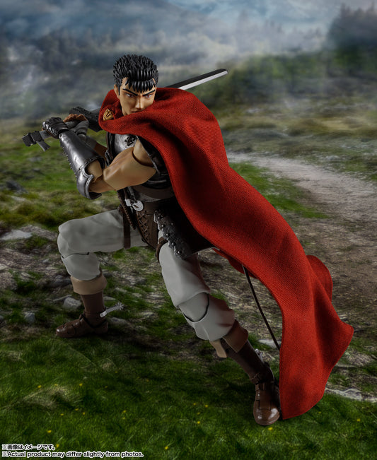 Figura Bandai S.H.Figuarts - Guts (Band Of The Hawk) Berserk - Vista de perfil y caja