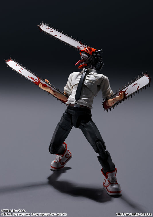 Figura Bandai S.H.Figuarts - Chainsaw Man - Vista de perfil y caja