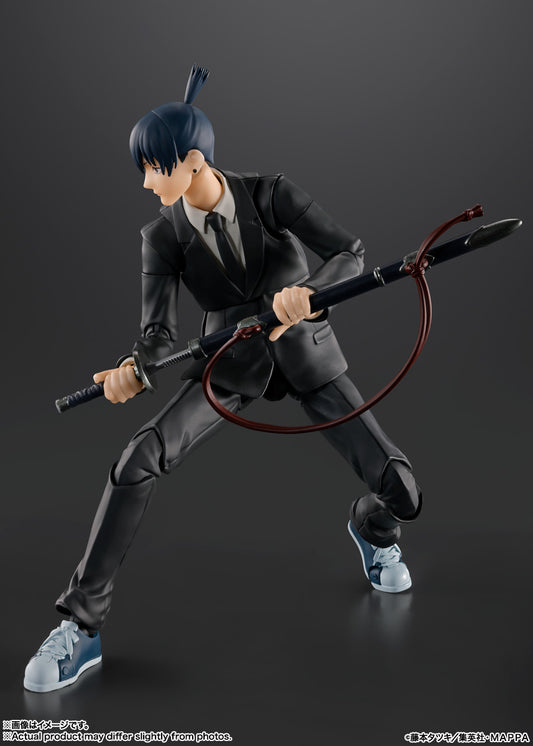 Figura Bandai S.H.Figuarts - Aki Hayakawa Chainsawman - Vista de perfil y caja