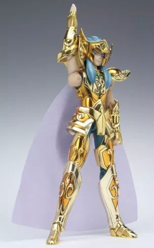 Figura Bandai Myth Cloth - Camus De Acuario - Vista de perfil y caja