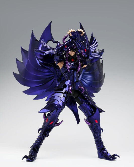 Figura Bandai Myth Cloth EX - (Seminuevo) Aiacos Garuda Oce (Saint Seiya) - Vista de perfil y caja