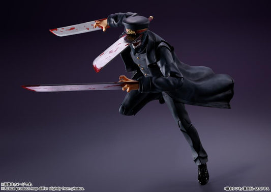 Figura Colección Anime S.H.Figuarts - Samurai Sword Chainsaw Man - Vista de perfil y caja