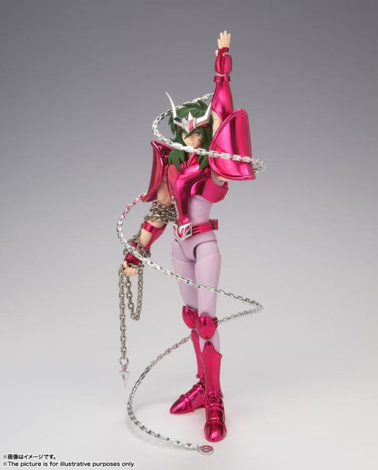 Figura Bandai Myth Cloth EX - Shun De Andromeda V2 Revival (Saint Seiya) - Vista de perfil y caja