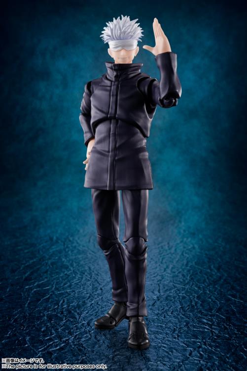 Figura Colección Anime S.H.Figuarts - Satoru Gojo Jujutsu Kaisen 0 - Vista de perfil y caja