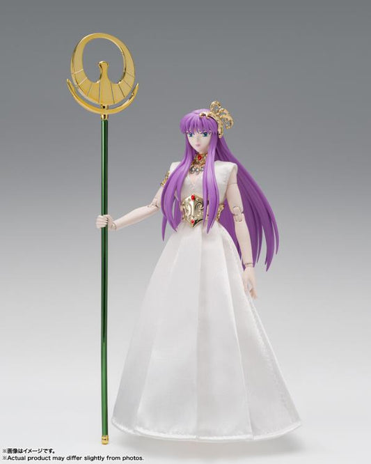 Figura Bandai Myth Cloth EX - Athena Premium Set 20Th Aniversario - Vista de perfil y caja