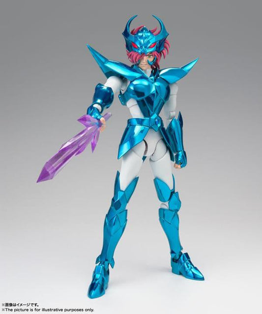 Figura Bandai Myth Cloth EX - Alberich Megrez Delta (Saint Seiya) - Vista de perfil y caja