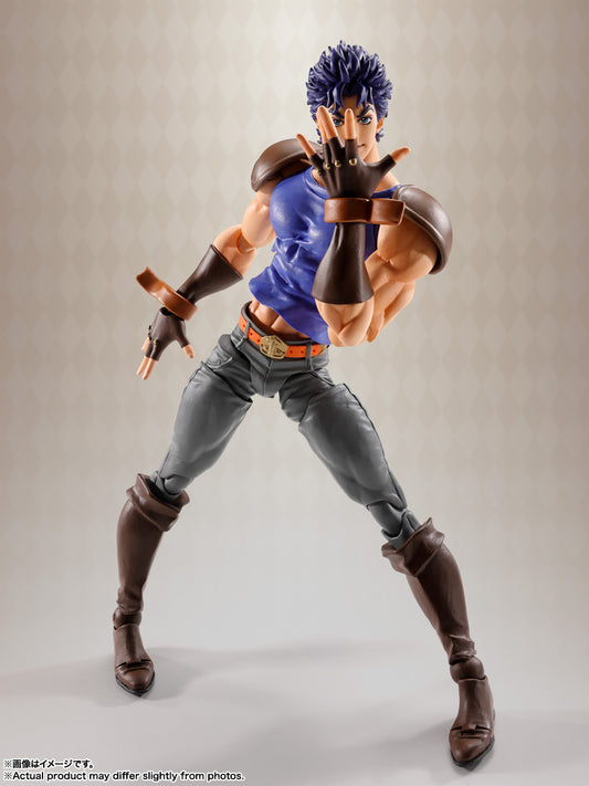 Figura Colección Anime S.H.Figuarts - Jonathan Joestar Jojos Bizarre - Vista de perfil y caja
