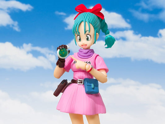 Figura Bandai S.H.Figuarts - Bulma Adventure Begins - Vista de perfil y caja